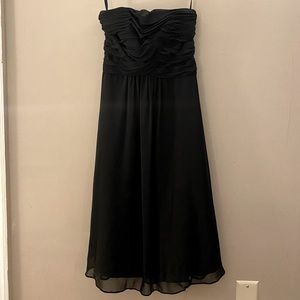 White House Black Market Size 0 Black Strapless Drress